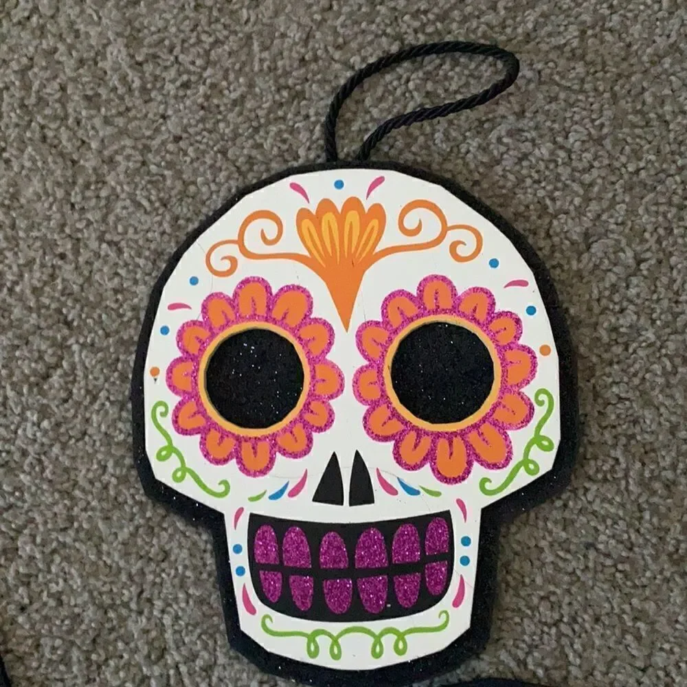 Halloween Sugar Skull Wall Signs NWT